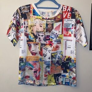 Ryu Colorful Pop Art Graphic Print T-Shirt